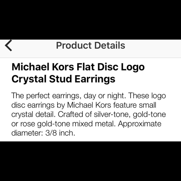 🎉LAST ONE 🎉Michael Kors Flat disc logo crystal S - Picture 2 of 4
