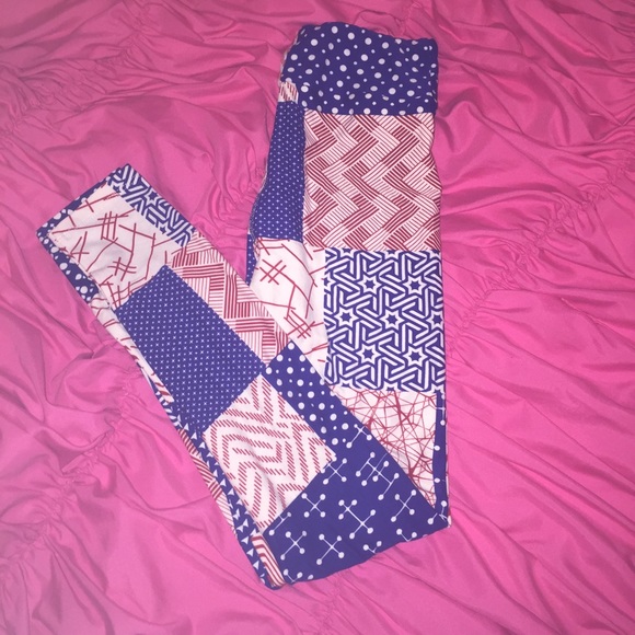 Red, White, and Blue Super Soft Leggings