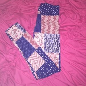 Red, White, and Blue Super Soft Leggings