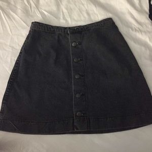 Dark denim A-line skirt