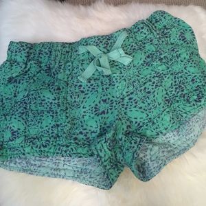 Blue and green printed cotton shorts SZ s