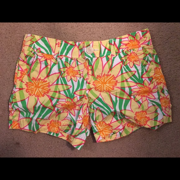Lilly Pulitzer Sunflower Shorts, Size 0