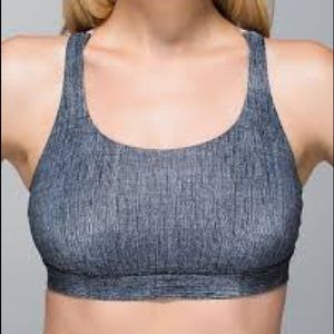 Lululemon Energy Bra burlap texture print size 6