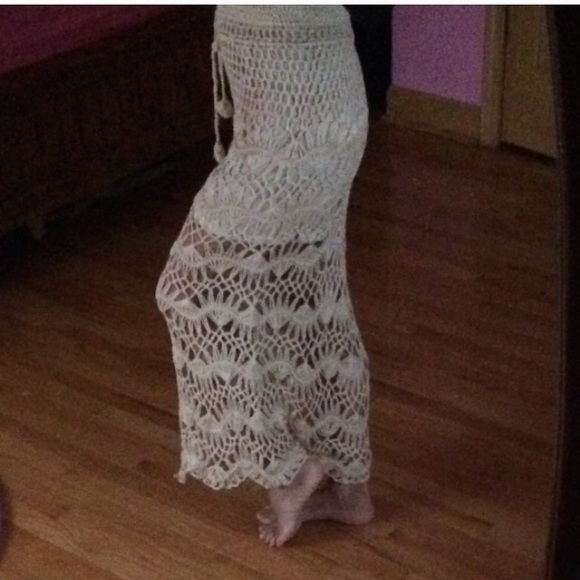 Macrame' Crochet Maxi Skirt Size XS-Medium New - Picture 4 of 4