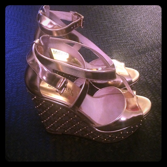 Michael by Michael Kors Gold Wedge