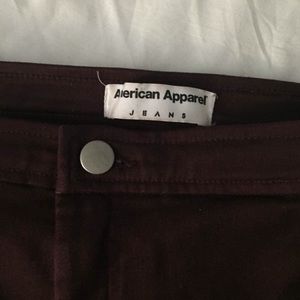 AA truffle (burgundy) easy jeans