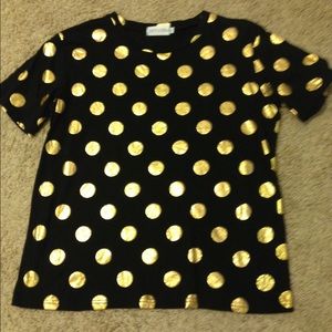 Black and gold polka dot Tee