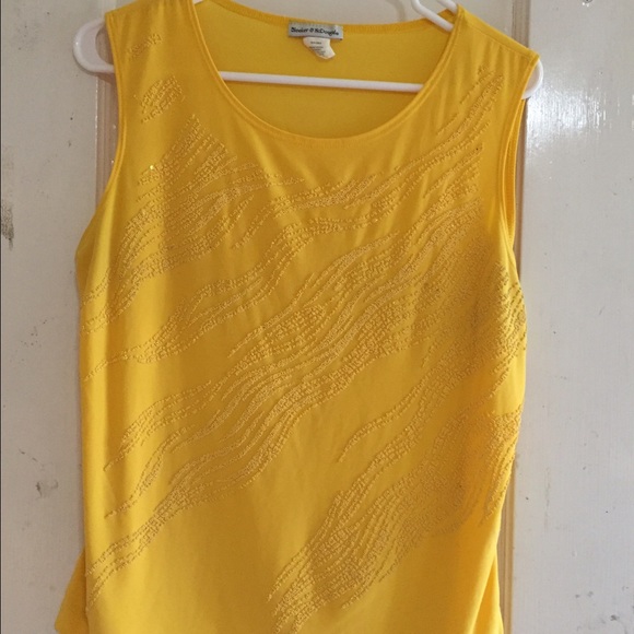 Bright yellow gold sleeveless top