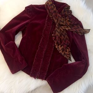Express Jackets & Blazers - Burgundy Velvet Jacket, size Small/1-2