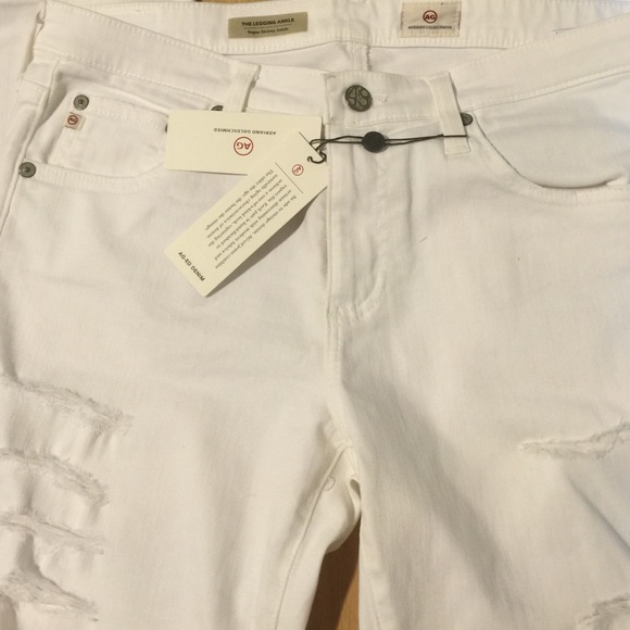 Adriano Goldschmited, 30R - distressed white jeans