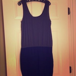 Express gray/black mini dress