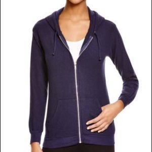 Wildfox Essential Dark Blue Zip Up Hoodie