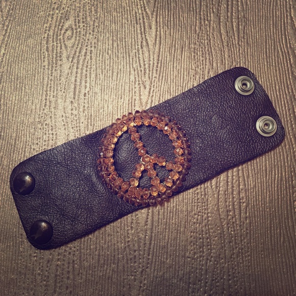 Handmade leather cuff bracelet