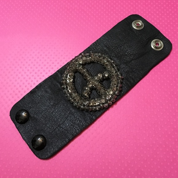 Handmade leather cuff bracelet