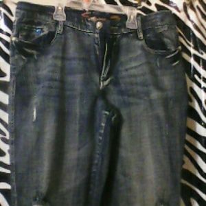 Distressed jeans