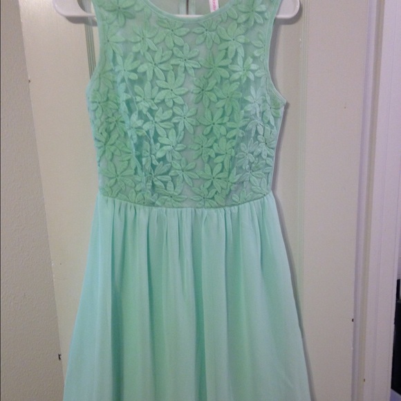 Cute mint dress with tule skirt