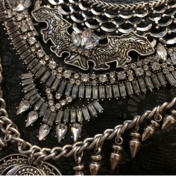 Tribal Layered Stacked Statement Necklace - Picture 3 of 3