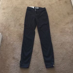 Black mid rise super skinny jeans