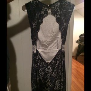 Navy blue lace dress