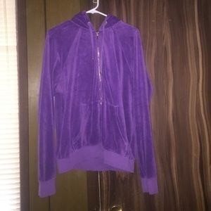 Juicy couture relaxed fit zip up hoodie