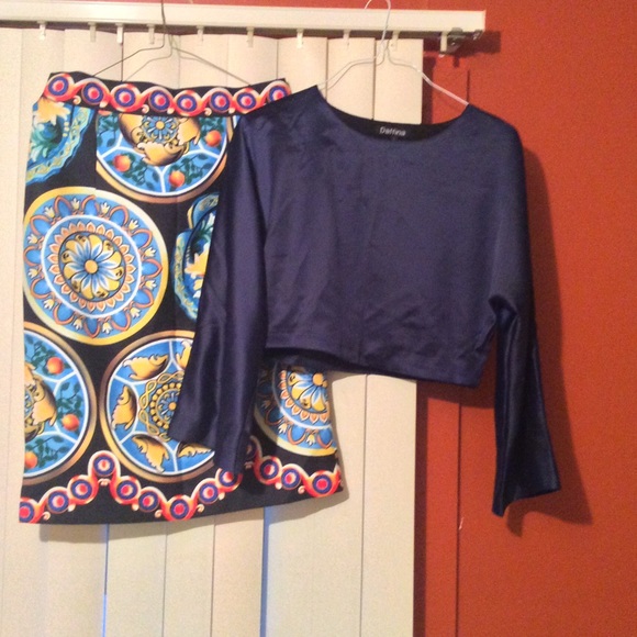 Skirt and crop top set