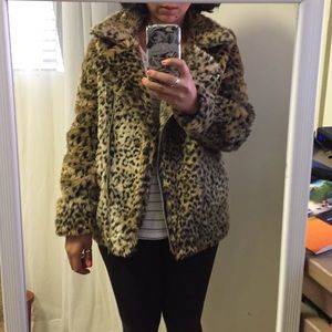 UNIF leopard cheetah print faux jacket