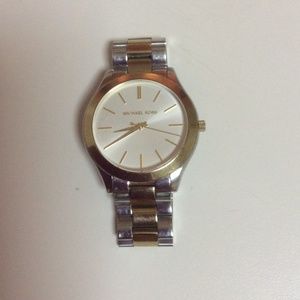 Silver and gold Michael Kors watch