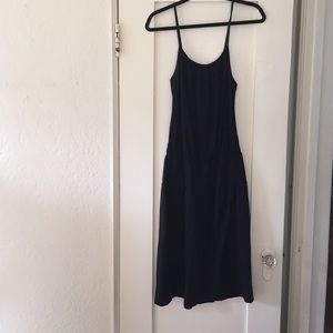 Black dress with skinny straps