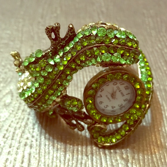 Crystal Lizard Cuff Watch