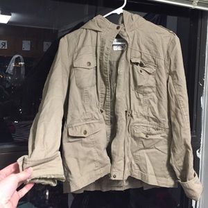 tan jacket, LA Hearts collection