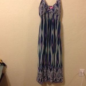 Multi colored spaghetti strap dress