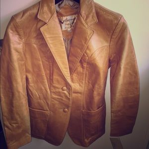 Monday fun day Sale! 💝🎉💁🏼 Honey leather blazer