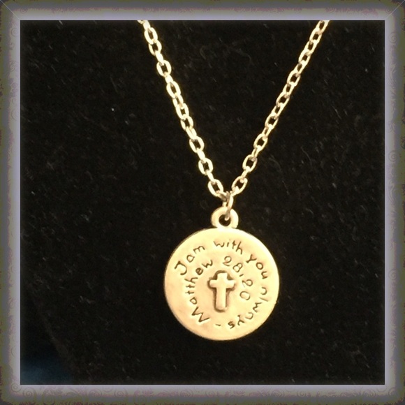 Bible Verse Necklace: "I am with you always"... - Picture 2 of 4