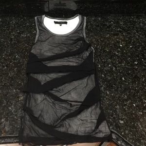 White and Black Shirt from Nordstrom Size: L