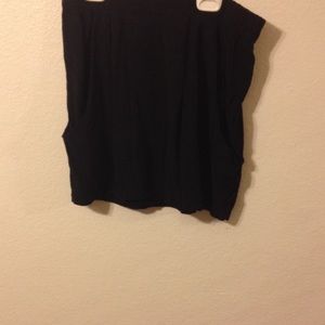 Black mini skirt with pockets