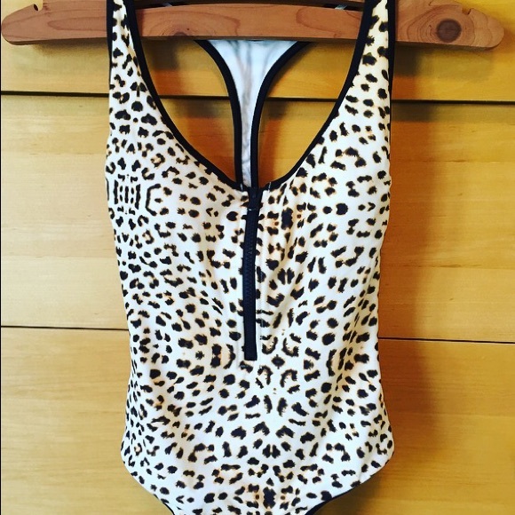 Leopard print one piece VS bathing suit