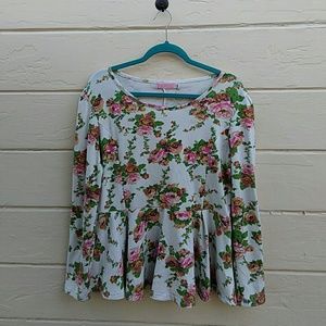 Floral peplum