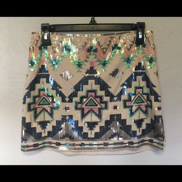 Express Aztec Mini Skirt