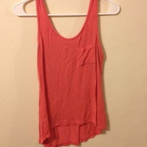 Coral sleeveless flowy top