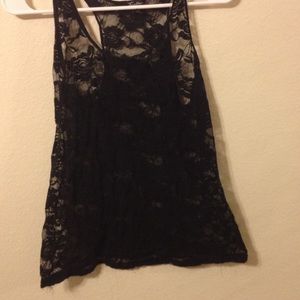 See through lace top