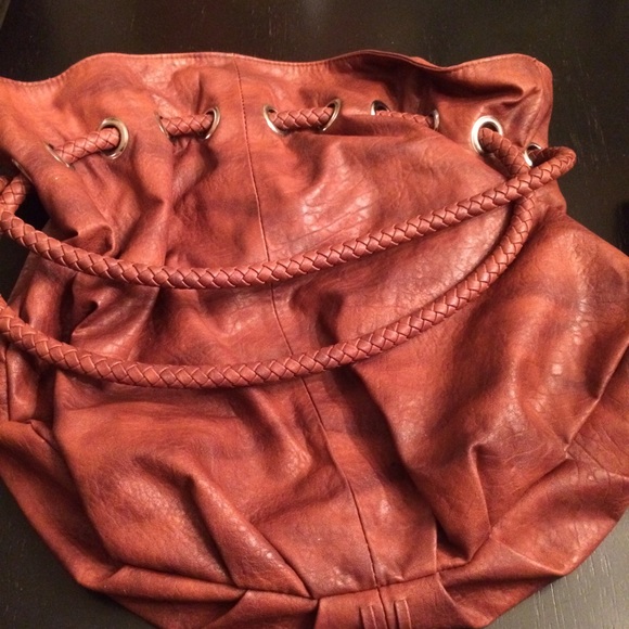 Brown Hobo Bag with Braided Handle
