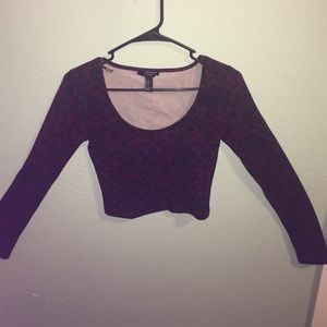 Long sleeve crop top