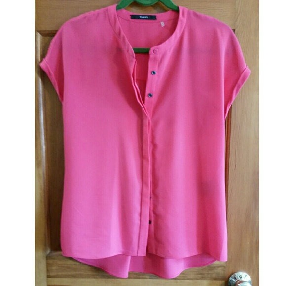 Tahari hot pink top