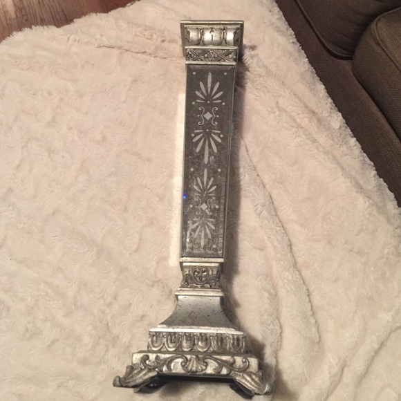 Beautiful silver mirrored antique candle holder