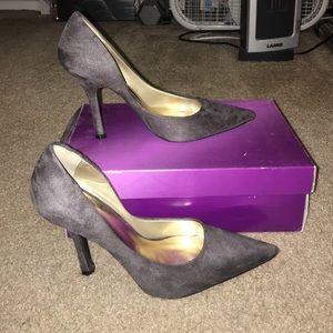 Grey Suede Heels