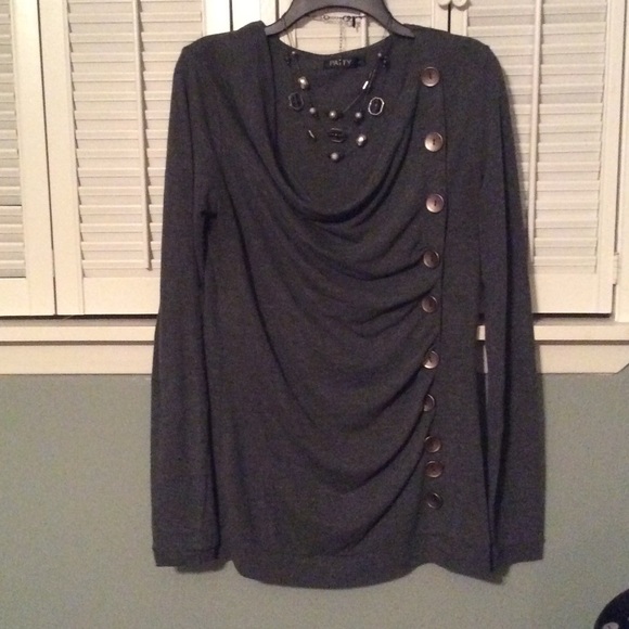 Charcoal gray long sleeve shirt