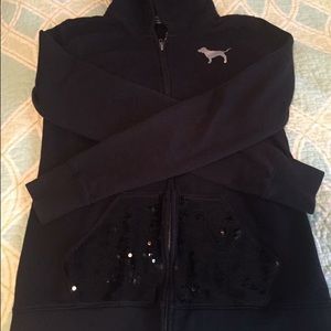 VS Pink sequin zip-up