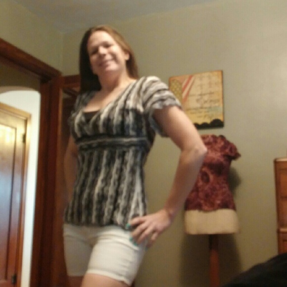 Black and white blouse