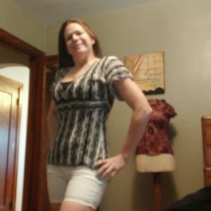 Black and white blouse