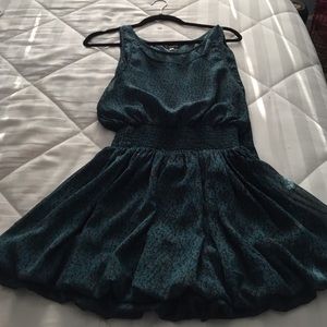 Blue patterned dress